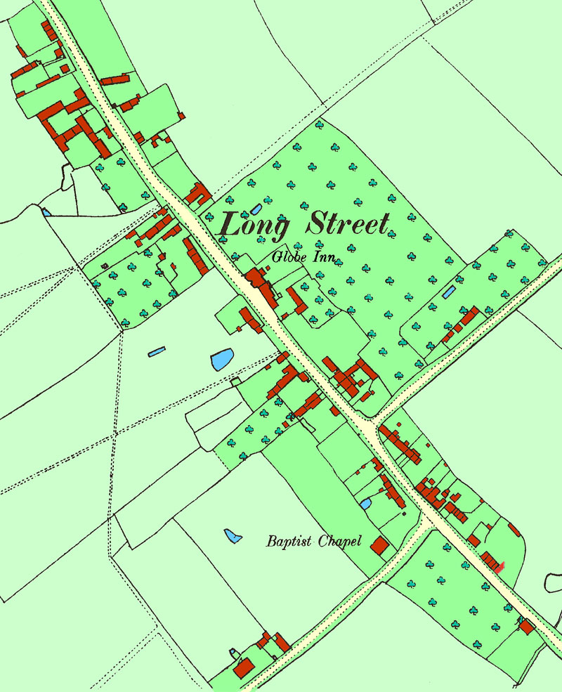 Map of Long Street in 1900